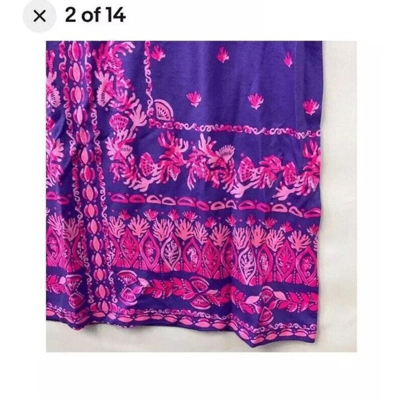 Lilly Pulitzer Purple and Pink Midi Dress - Picture 4 of 9